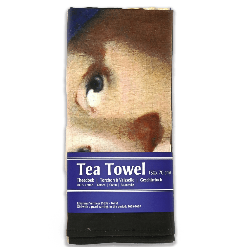 Tea towel, Girl with a pearl earring, Vermeer Tea Towel Dutch Master Shop 