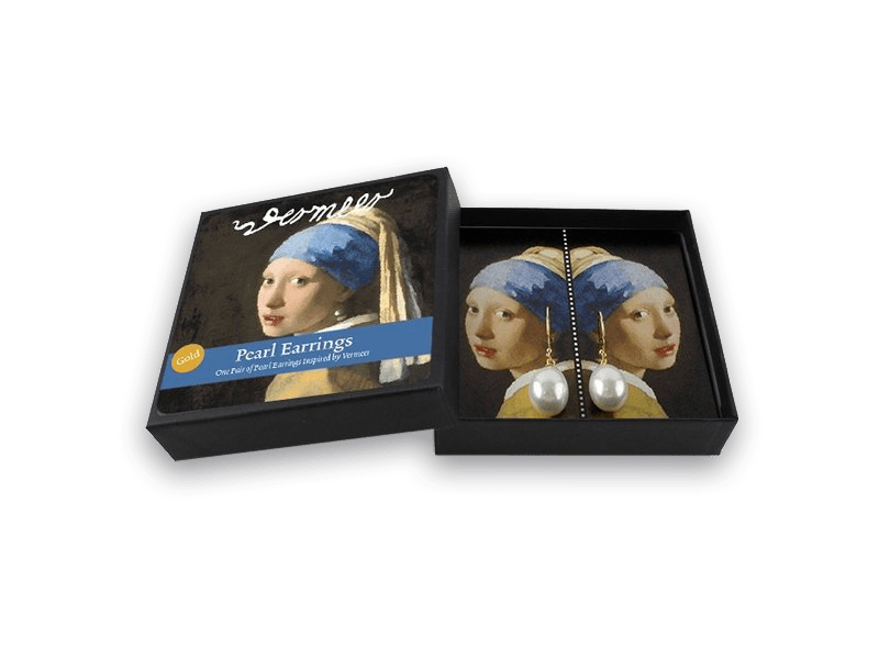 Johannes Vermeer Girl with a Pearl Earring - Earrings Gold Plated Earrings Parel oorbellen verguld, Meisje met de parel, Vermeer 