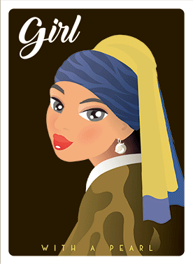 Johannes Vermeer Girl with a Pearl Earring 3D Contemporary Magnet Magnets 162 lenticular magnet 3d Girl with pearl 