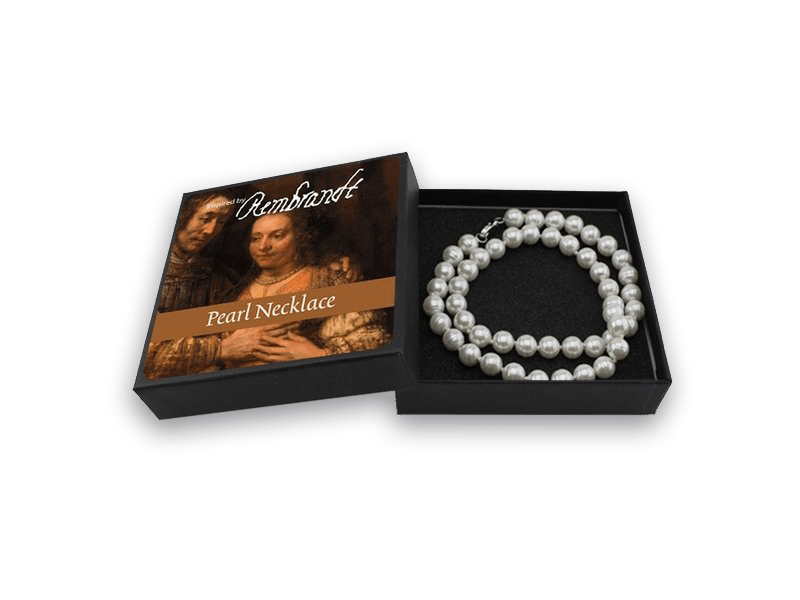 Pearl necklace, inspired by Rembrandt's 'Jewish Bride' Earrings Dutch Master Shop 