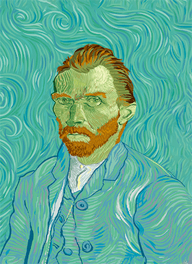 Van Gogh Winking Self-Portrait 3D Postcard Postcards 199 A6 ansichtkaart 3d after Self-Portrait by Van Gogh at d'Orsay / lenticular postcard 