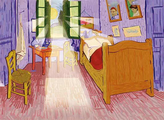 Van Gogh Bedroom in Arles 3D Postcard Dutch Master Shop 