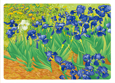Van Gogh Irises 3D Magnet Magnet 172 lenticular magnet 3d after Irises by Van Gogh 