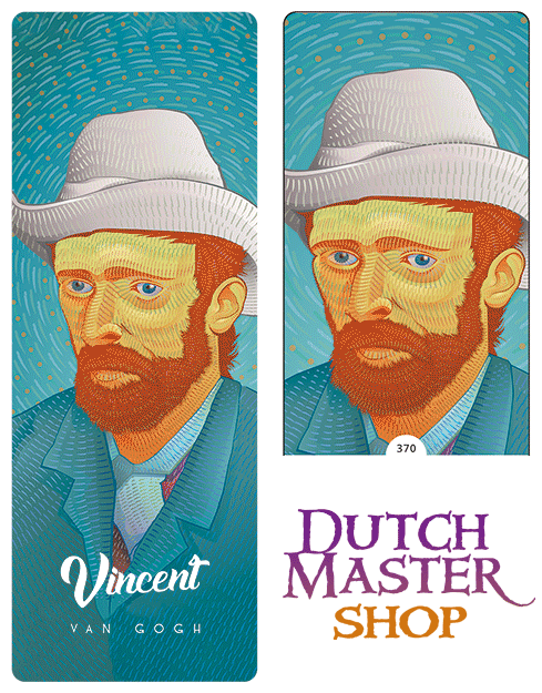 Van Gogh Self-Portrait with grey felt hat 3D Bookmark Bookmark 370 bookmark after Van Gogh self-portrait 
