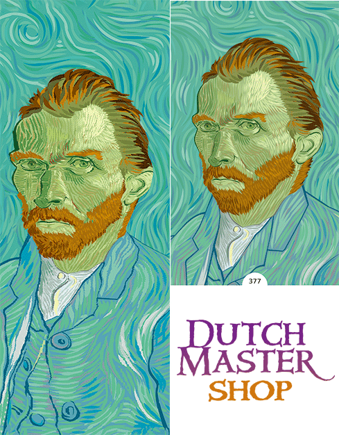 Van Gogh Self-Portrait 3D Bookmark Bookmark 377 lenticular 3d bookmark after Self-Portrait by Van Gogh at museum d'Orsay 