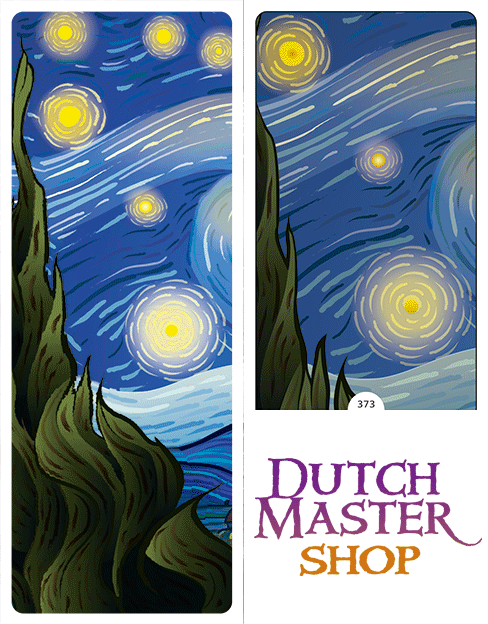 Van Gogh Starry Night 3D Bookmark Bookmark 373 bookmark after The Starry Night by Van Gogh 