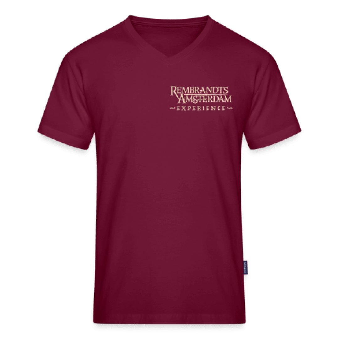T-Shirt Rembrandts Amsterdam Unisex Clothing Mannen T-shirt met V-hals Bordeax 