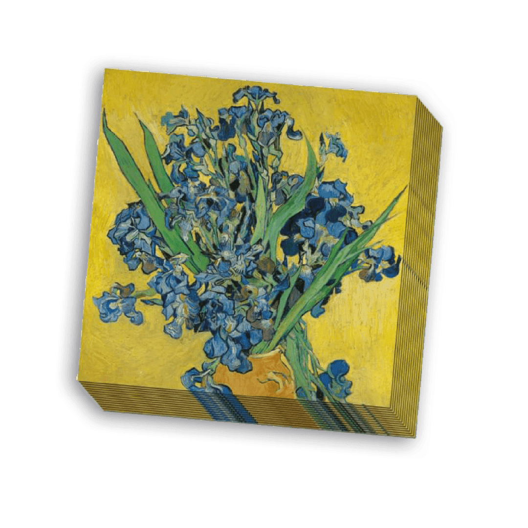 Van Gogh Irises Napkins Napkins Servetten: Irises, Vincent van Gogh, Van Gogh Museum 