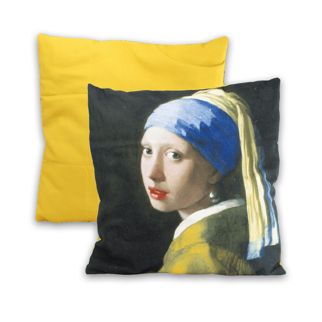 Johannes Vermeer Girl with a Pearl Earring Cushion 45 x45 cm Cushion Kussenhoes, 45x45 cm, Vermeer, Meisje met de parel 