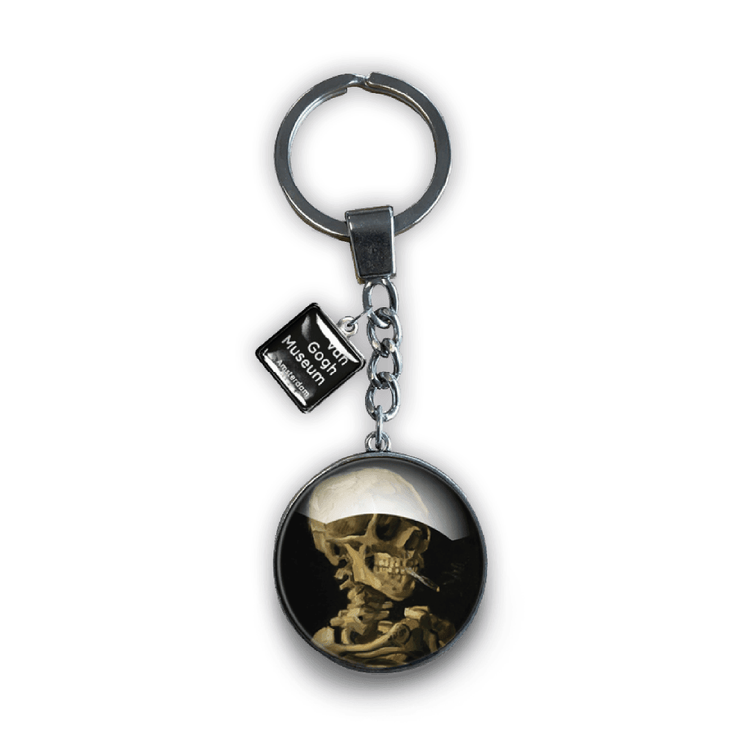 Vincent Van Gogh Head of a Skeleton Keychain Keychain Sleutelhanger glas Van Gogh Skeleton 600049 