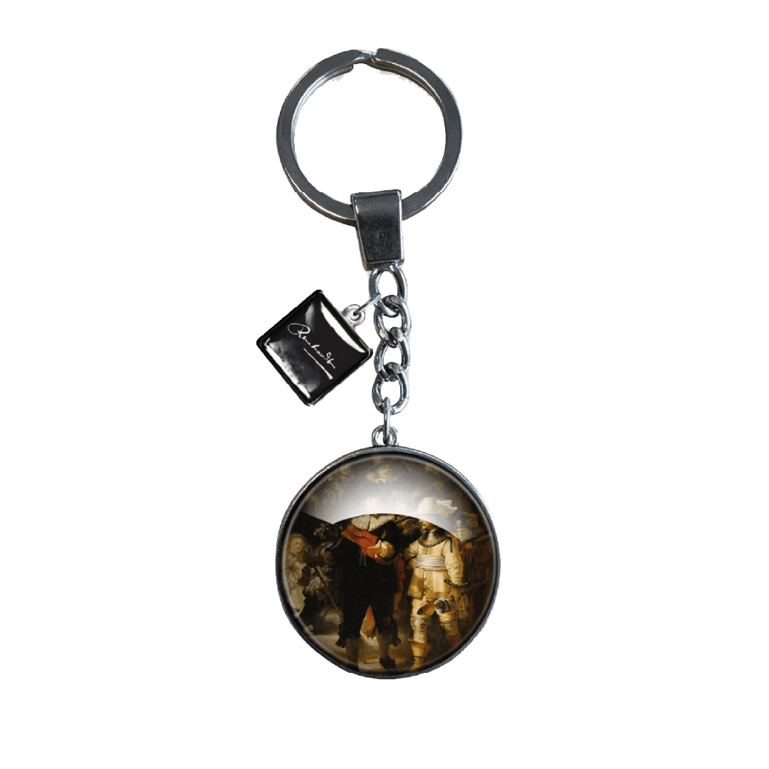 Keychain glass Nightwatch Keychain Sleutelhanger glas Rembrandt de Nachtwacht 