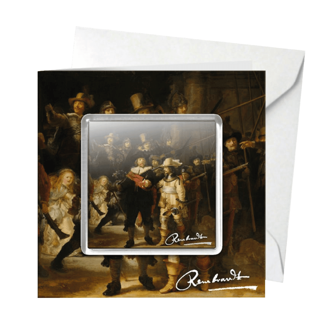 Night watch giftcard + Magnet Cards Giftcard Rembrandt De Nachtwacht Magneet Acryl 