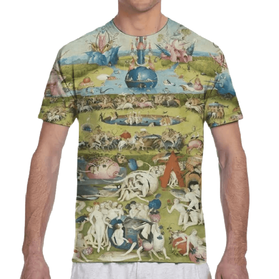 T-shirt Garden of Earthy Delights Unisex De Tuin Van Lusten-Hieronymus Bosch Mannen T-shirt Vrouwen All Over Print Mode Meisje T-shirt Jongen Tops tees 