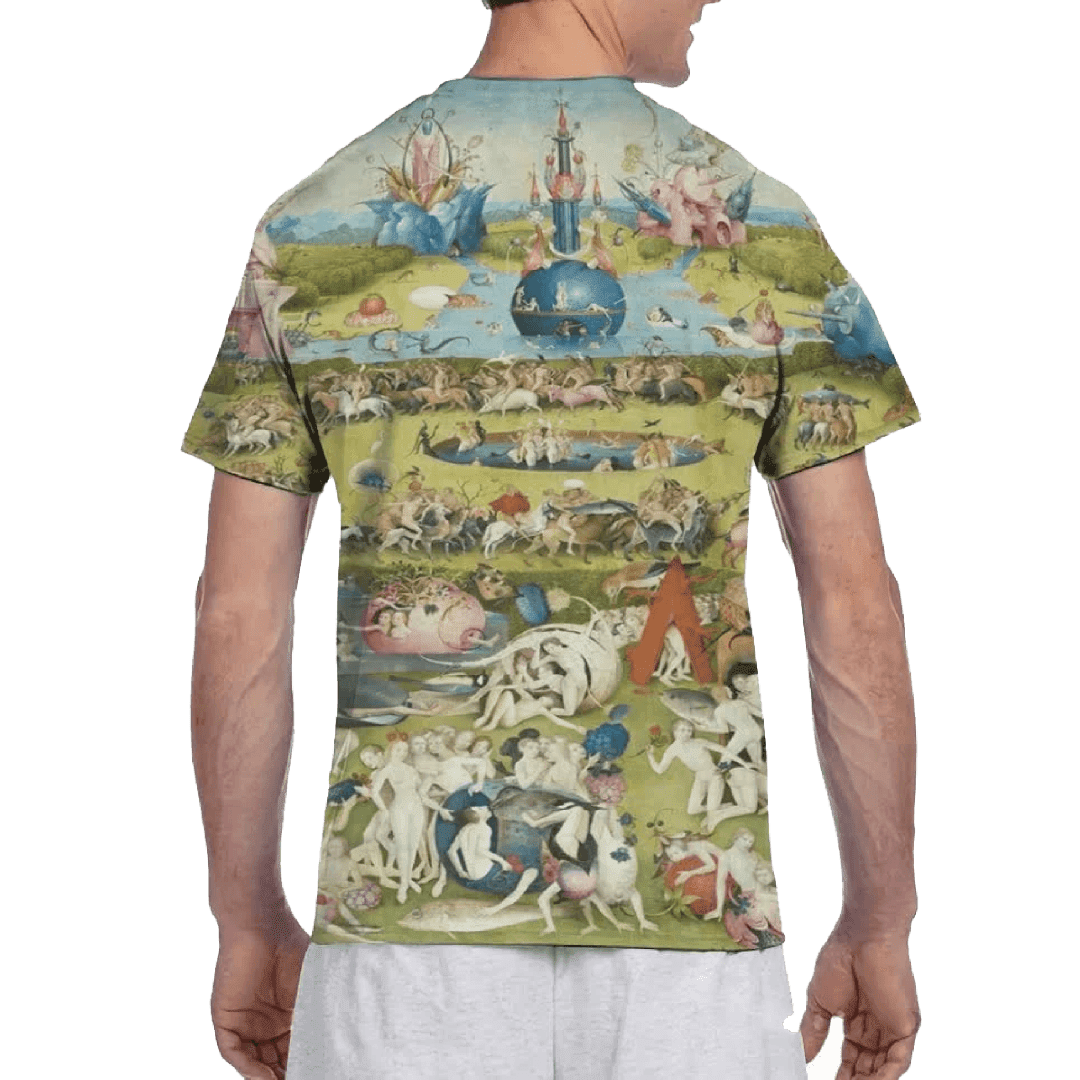 T-shirt Garden of Earthy Delights Unisex De Tuin Van Lusten-Hieronymus Bosch Mannen T-shirt Vrouwen All Over Print Mode Meisje T-shirt Jongen Tops tees 