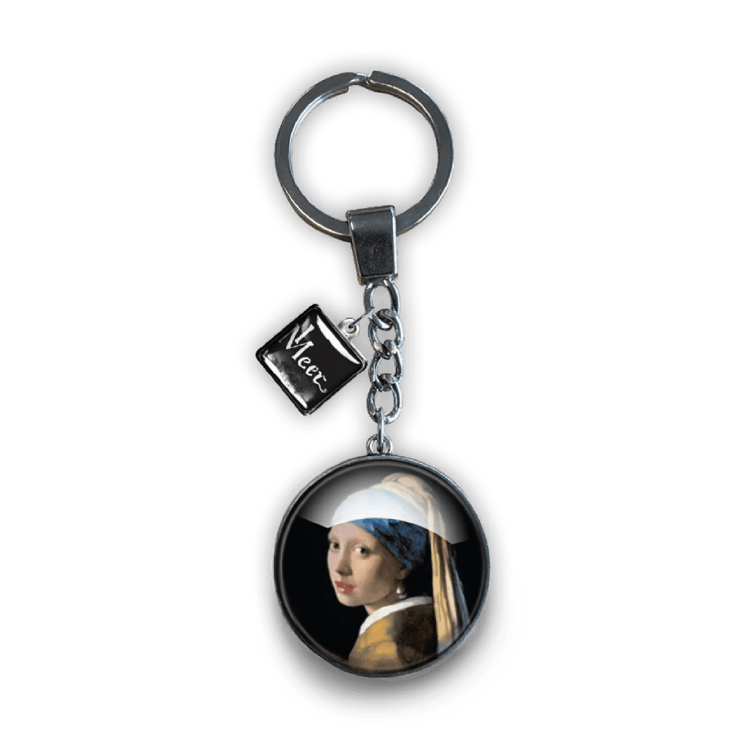 Keychain Girl With a Pearl Earring Keychains Sleutelhanger glas Vermeer Het Meisje met de Parel 513196 